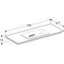 Geberit ONE Möbelwaschtisch 120 cm, Abgang horizontal, ohne Hahnloch, ohne Überlauf - Produktansicht
