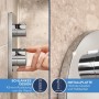 GROHE Precision Duschsystem, Unterputz, mit Vitalio Start 250, rund - technische Ansicht