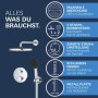GROHE Precision Duschsystem, Unterputz, mit Vitalio Start 250, rund - technische Ansicht