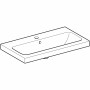 Geberit iCon Light Waschtisch 75 cm verkürzte Ausladung mit Hahnloch mittig und Überlauf - Detailansicht