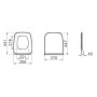 VitrA M-Line WC-Sitz Slim Wrap, eckig mit Absenkautomatik - Detailansicht