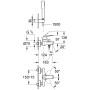 GROHE Eurosmart Cosmopolitan AP Einhand-Wannenarmatur mit Brauseset - Detailansicht