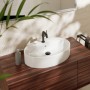 hansgrohe Xuniva D Aufsatzwaschtisch oval 60 x 45 cm, mit 1 Hahnloch und Überlauf - Detailansicht