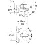 GROHE Eurosmart Cosmopolitan AP Einhand-Wannenarmatur - Detailansicht