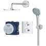 GROHE Grohtherm Duschsystem Unterputz mit Rainshower Cosmopolitan 210 - technische Ansicht