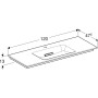 Geberit ONE Möbelwaschtisch 120 cm, Abgang horizontal, 1 Hahnloch, ohne Überlauf - Detailansicht