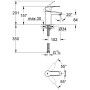Rubinetto monocomando per lavabo GROHE Eurostyle C con EcoJoy - vista dettagliata