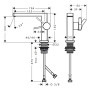 Robinet de lavabo monocommande hansgrohe Tecturis E 110 Fine CoolStart économie d'eau+ avec bonde - photo produit