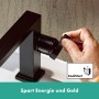 Robinet de lavabo monocommande hansgrohe Tecturis E 110 Fine CoolStart économie d'eau+ avec bonde
