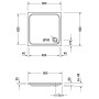 Receveur de douche carré Duravit D-Code 90 x 90 cm avec Antidérapant - photo produit