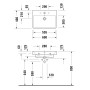 Duravit No. 1 Möbelwaschtisch 60 cm, mit 1 Hahnloch und Überlauf