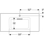 Geberit ONE Möbelwaschtisch 105 cm, Abgang horizontal, 1 Hahnloch, ohne Überlauf - Detailansicht