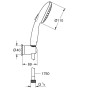 GROHE Vitalio Start 110 Wandhalterset mit 3 Strahlarten - Produktansicht