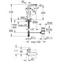 Rubinetto monocomando per lavabo GROHE Eurostyle DN 15 L-Size con scarico a tirante - vista dettagliata