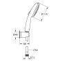 Ensemble de douche mural GROHE Vitalio Start 110 avec 2 types de jets - photo produit