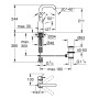 GROHE Essence Neu Einhand Waschtischbatterie L-Size - Detailansicht