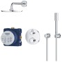 GROHE Grohtherm Duschsystem Unterputz mit Rainshower Cosmopolitan 210 - technische Ansicht