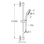 Ensemble de barre de douche GROHE Vitalio Comfort 110 de 90 cm avec 3 modes de jet - photo produit