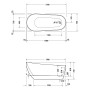 Baignoire Duravit DuraFaro 170 x 75 cm