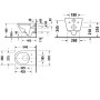 Duravit D-Neo Wand-WC Rimless, Tiefspüler, mit Durafix - Produktansicht
