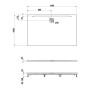 Receveur de douche LAUFEN PRO Marbond 160 x 100 x 3,3 cm