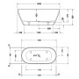 Duravit D-Neo Badewanne freistehend 160 x 75 cm, ohne Überlauf - Produktansicht