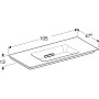 Geberit ONE Möbelwaschtisch 105 cm, Abgang horizontal, ohne Hahnloch, ohne Überlauf - Detailansicht