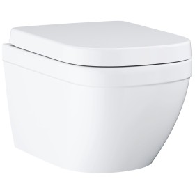 GROHE Euro Keramik Set Wand-Tiefspül-WC spülrandlos, Abgang waagerecht