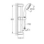 GROHE Vitalio Go 100 Brausestangenset 62 cm 1 Strahlart - Produktansicht