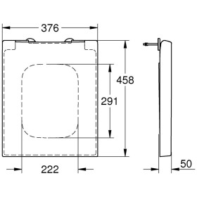 Copriwater in ceramica GROHE Cube