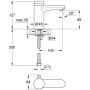 GROHE Eurosmart CT Selbstschluss-Waschtischbatterie - technische Ansicht