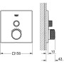 GROHE Grohtherm SmartControl Thermostat Fertigmontageset mit einem Absperrventil, eckige Ausführung - Detailansicht