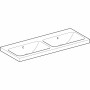 Geberit iCon Light Doppelwaschtisch 120 cm ohne Hahnloch, mit Überlauf - Detailansicht