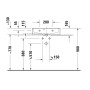 Duravit Vero Air Waschtisch Compact geschliffen mit 1 Hahnloch 60 x 40 cm, mit Überlauf - technische Ansicht