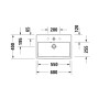 Duravit Vero Air Waschtisch Compact geschliffen mit 1 Hahnloch 60 x 40 cm, mit Überlauf - Detailansicht