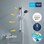 GROHE Precision Get Thermostat-Brausebatterie 1/2" mit Brausegarnitur 60 cm - technische Ansicht