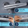 GROHE Precision Get Thermostat-Brausebatterie 1/2" mit Brausegarnitur 60 cm - technische Ansicht
