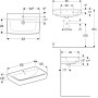 Geberit Renova Compact Waschtisch 65 cm mit Hahnloch und Überlauf - Produktansicht