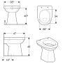 Geberit Renova Comfort Stand-WC Flachspüler, barrierefrei, Abgang vertikal - Detailansicht