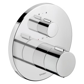 Set di rubinetti termostatici da incasso Duravit, termostato, 2 consumatori, rotondo