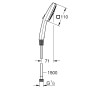 Ensemble de douche à main GROHE Vitalio Comfort 110 avec 2 types de jets - photo produit