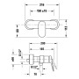 Duravit Wave Einhebel-Brausemischer Aufputz - technische Ansicht
