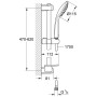 GROHE Euphoria Brausegarnitur Eco - technische Ansicht