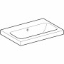 Geberit iCon Light Waschtisch 60 cm verkürzte Ausladung, ohne Hahnloch, mit Überlauf - Detailansicht
