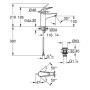 GROHE Swift Einhand-Waschtischbatterie 1/2 M-Size - technische Ansicht