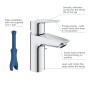 GROHE Start Einhand-Waschtischbatterie, 1/2" S-Size, mit Spar-Funktion - technische Ansicht