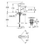 GROHE Plus Einhand-Waschtischbatterie S-Size, mit Push-open Ablaufgarnitur - technische Ansicht