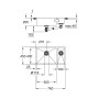 Évier en acier inoxydable GROHE K700 76 x 45 cm avec 1,5 bac, pour installation à gauche - vue détaillée