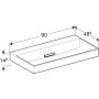 Geberit ONE Waschtisch 90 cm, Abgang horizontal, ohne Hahnloch, ohne Überlauf - Detailansicht