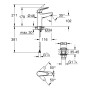 GROHE Swift Einhand-Waschtischbatterie 1/2 M-Size - technische Ansicht